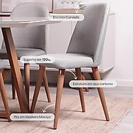 Cadeira New Drop Linho Cinza: Conforto e Estilo para Seu Ambiente - imagem 1