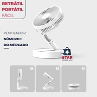 Ventilador Portátil Silencioso Dobrável 7200mAh - Compacto e Potente para Qualquer Ambiente - imagem 5