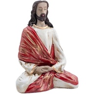 Imagem de Jesus Cristo Meditando em Resina 22cm - Decoração Sagrada para Altar e Ambientes Devocionais - imagem 2