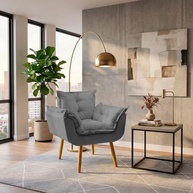 Poltrona Alice Cinza - Conforto e Estilo para Ambientes Modernos - imagem 2