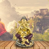 Estátua Ganesha Decorativa - Simbolo de Sabedoria e Prosperidade para Ambientes Zen - imagem 4