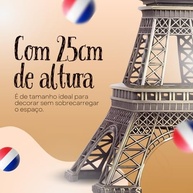 Torre Eiffel Decorativa Metálica 25cm - Charme Francês para Ambientes Elegantes - imagem 5