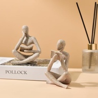 Estátua Feminina de Leitura - Escultura Moderna para Decoração de Ambientes - imagem 4
