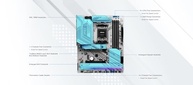 ASRock Placa mãe X870 Pro RS AMD Ryzen Socket AM5 ATX DDR5 DIMMs 8000 MHz 256 GB PCIe Gen5 SATA3 6,0 Gb/s - imagem 4