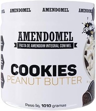 Pasta de Amendoim Amendomel 1Kg Choc Branco com Cookies - imagem 2