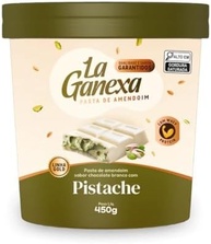 Pasta de Amendoim La Ganexa Com Whey Protein Zero Açucar Pote 450g Sabor Pistache - imagem 3
