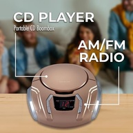 Boombox Sylvania Portátil CD Player: Som Clássico com Rádio AM/FM e Memória Programável - imagem 3