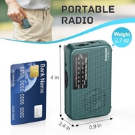 Mini Rádio SEANCHEER 799 AM/FM: Som Claro e Portabilidade Total com Bateria! - imagem 4