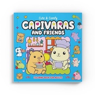 Livro de Colorir Adulto Cute & Comfy: Capivaras e Amigos para Relaxar - imagem 3