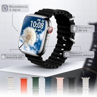 Smartwatch AMOLED 2.2" com 7 Pulseiras: Design Moderno, Bluetooth 5.2 e Multitarefa Avançada - imagem 4