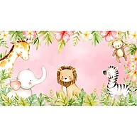 Papel de Parede Safari Rosa: Decore com Amor! - imagem 2