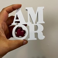 Decoração Palavra AMOR com Coração – Presente Romântico e Criativo para Casais - imagem 3