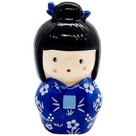Estátua Cerâmica Kokeshi Azul - Sorte, Amor e Proteção Japonesa - imagem 4