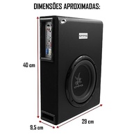Caixa Slim Amplificada Corzus CXS200S 8'' 100W RMS - Graves Profundos para seu Carro - imagem 3
