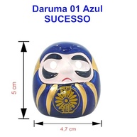 Daruma em Porcelana Azul - Amuleto Japonês de 5 cm para Paz, Sucesso e Proteção - imagem 3