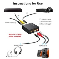 DAC 192KHz Digital to Analog Audio Converter, Aluminum Signal Converter Optical to RCA Converter with Optical Coaxial Cable, Toslink Optical to 3.5mm Adapter for PS4 HD DVD Home Cinema Systems - imagem 4