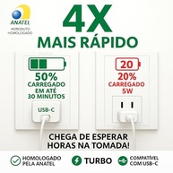 Carregador Turbo 25W Tipo C e USB Ultra Rápido - Homologado Anatel - imagem 3