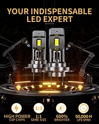 Lâmpada LED H7 Ultra Brilhante 40000LM: Iluminação 800% Superior e Instalação Plug and Play - imagem 5