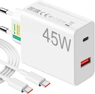 Carregador Turbo 45W USB-C/USB-A: Carregue 2 Aparelhos Ultra Rápido (iPhone 15/16 e Android) - imagem 2