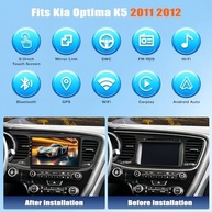 Central Multimídia Android 13 para Kia Optima K5 (2011-2015) - Tela 9" HD, CarPlay/Android Auto Sem Fio, GPS e Bluetooth - imagem 3