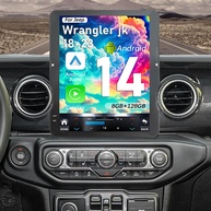 Central Multimídia Tesla Style Android 14 para Jeep Wrangler Gladiator 2018-2023 - Tela 30.7cm com Carplay Sem Fio - imagem 1