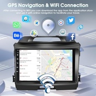 Tela Automotiva Motorsi 9" Android: Navegação GPS, Apple CarPlay Sem Fio e Mais para Kia 2010-2016 - imagem 4