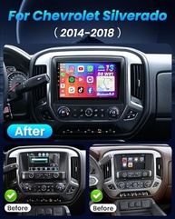 Rádio Automotivo Android 12 para Chevy Silverado/GMC Sierra 2014-2018: Tela 10" HD IPS, Carplay/Android Auto Sem Fio, GPS e Câmera 1080p - imagem 4