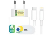 Kit Carregador Turbo Premium® Tipo C + Cabo: Carga Rápida para iPhone, Android e Mais! - imagem 1