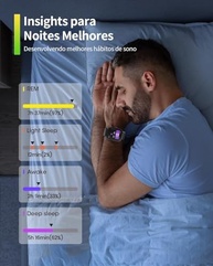 Smartwatch Relógio Inteligente 1,85" Tela HD, Bluetooth, 120 Esportes, IP68, Android/iOS - Preto - imagem 4
