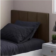 Cabeceira de Cama Box Solteiro 100x45 cm - Design Retrô com Tecido Aveludado Marrom Ane - imagem 3
