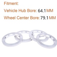 Anéis Centrais de Cubo de Roda 79.1mm para 64.1mm - Alumínio Premium ZHTEAPR (4 Peças) - imagem 3