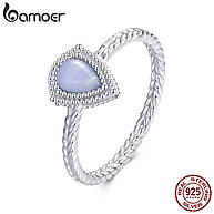 Anéis Bamoer Prata 925 com Ágata: Elegância e Estilo - imagem 1