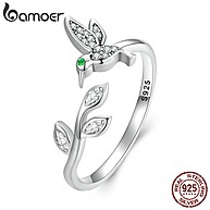 Anel Beija-Flor Prata 925 Bamoer: Delicadeza e Elegância - imagem 1