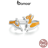 Anel Corgi Prata 925 Bamoer: Charme e Elegância - imagem 1