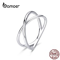 Anel de Cruz Prata 925 Bamoer: Elegância e Fé - imagem 1