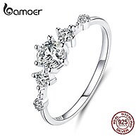 Anel de Prata 925 Bamoer: Elegância para Noivar - imagem 1