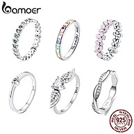Anel de Prata 925 Bamoer – Elegância Simples para Mulheres - imagem 1