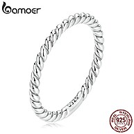 Anel de Prata 925 Bamoer: Elegância Simples - imagem 1
