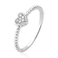 Anel de Prata 925 com Coração Cravejado - Elegância e Qualidade - imagem 1