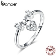 Anel de Prata 925 Coração Bamoer: Amor Eterno - imagem 1