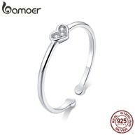 Anel de Prata 925 Coração Bamoer: Elegância Feminina - imagem 1