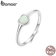 Anel de Prata 925 Coração Bamoer: Elegância Luminosa - imagem 1
