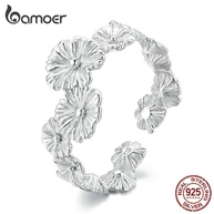 Anel de Prata Bamoer 925: Elegância em Flor - imagem 1
