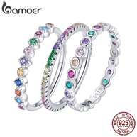 Anel de Prata Bamoer: Elegância e Cor no Seu Dia! - imagem 1
