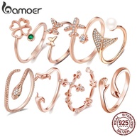 Anel de Prata Bamoer: Elegância em Ouro Rosa - imagem 1