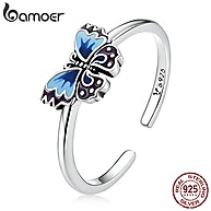 Anel de Prata Borboleta Bamoer 925: Elegância Vintage - imagem 1