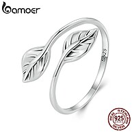 Anel de Prata Folha Bamoer 925: Elegância Natural - imagem 1