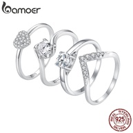 Anel de Prata Moissanita Bamoer 925: Elegância! - imagem 1