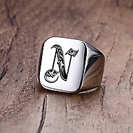Anel Inicial Personalizado Masculino Vnox - imagem 1