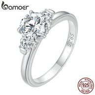 Anel Moissanita Bamoer: Elegância em Prata 925 - imagem 1